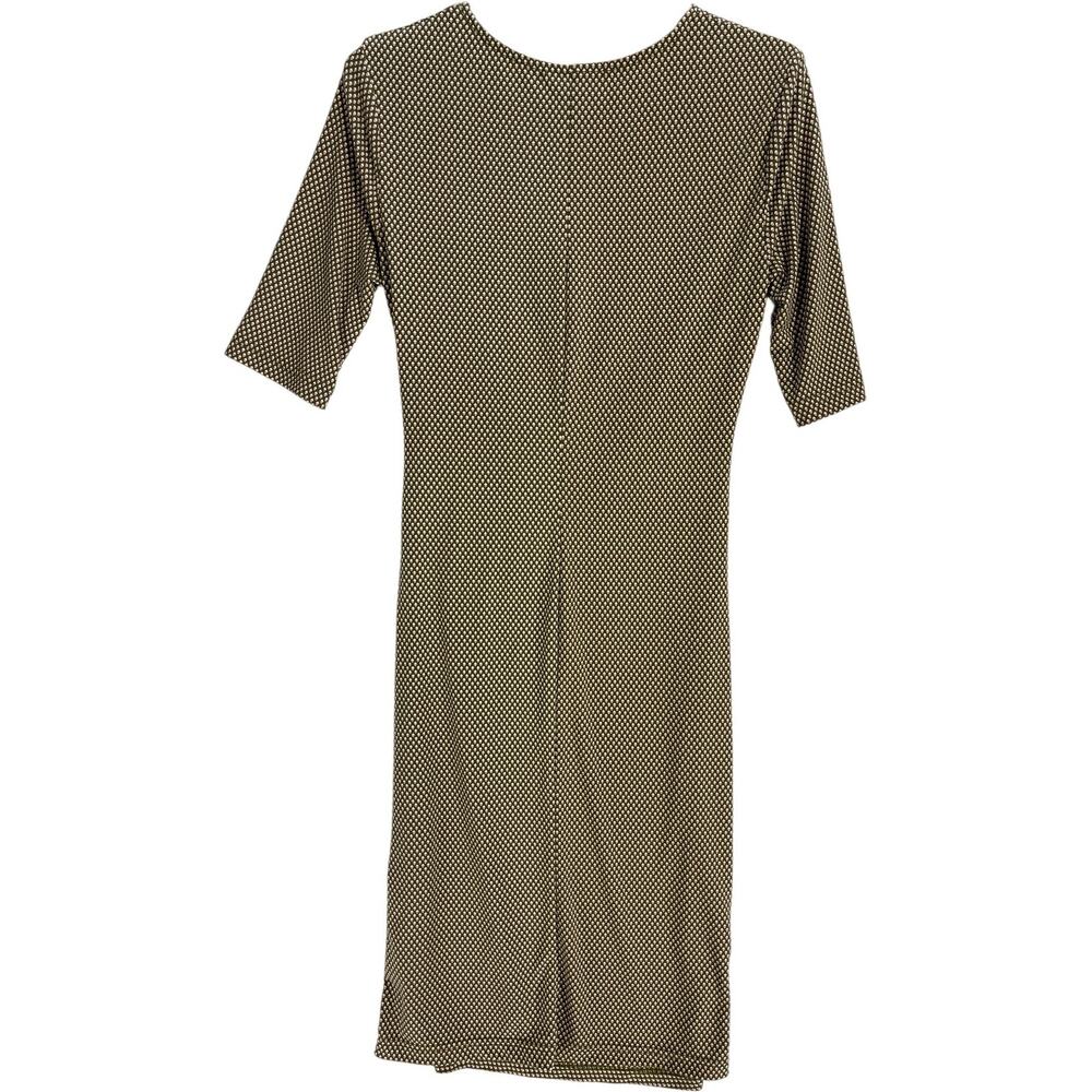 Banana Republic Midi Dress Women XS Green Pink White 3/4 Sleeve Career Feminine - Picture 5 of 9